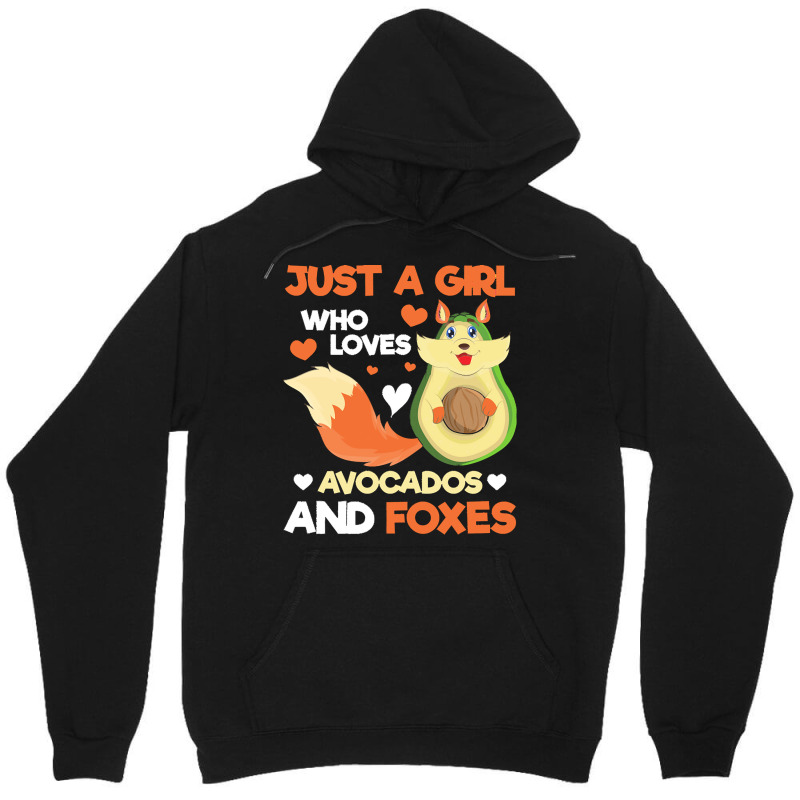 Fox T  Shirt Cute Forest Animal Just A Girl Who Loves Avocados And Fox Unisex Hoodie by darrengorczany780 | Artistshot