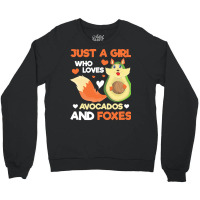 Fox T  Shirt Cute Forest Animal Just A Girl Who Loves Avocados And Fox Crewneck Sweatshirt | Artistshot