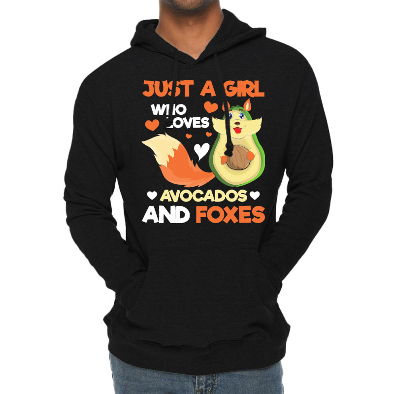 Fox T  Shirt Cute Forest Animal Just A Girl Who Loves Avocados And Fox Lightweight Hoodie by darrengorczany780 | Artistshot