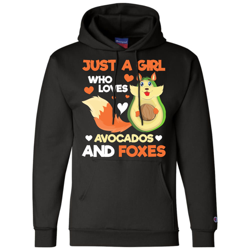 Fox T  Shirt Cute Forest Animal Just A Girl Who Loves Avocados And Fox Champion Hoodie by darrengorczany780 | Artistshot