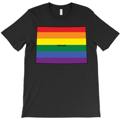 Colorado Rainbow Flag T-shirt Designed By Killakam