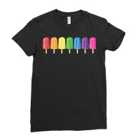 Gay Pride Parade Lgbtqia Rainbow Popsicles Tank Top Ladies Fitted T-shirt | Artistshot