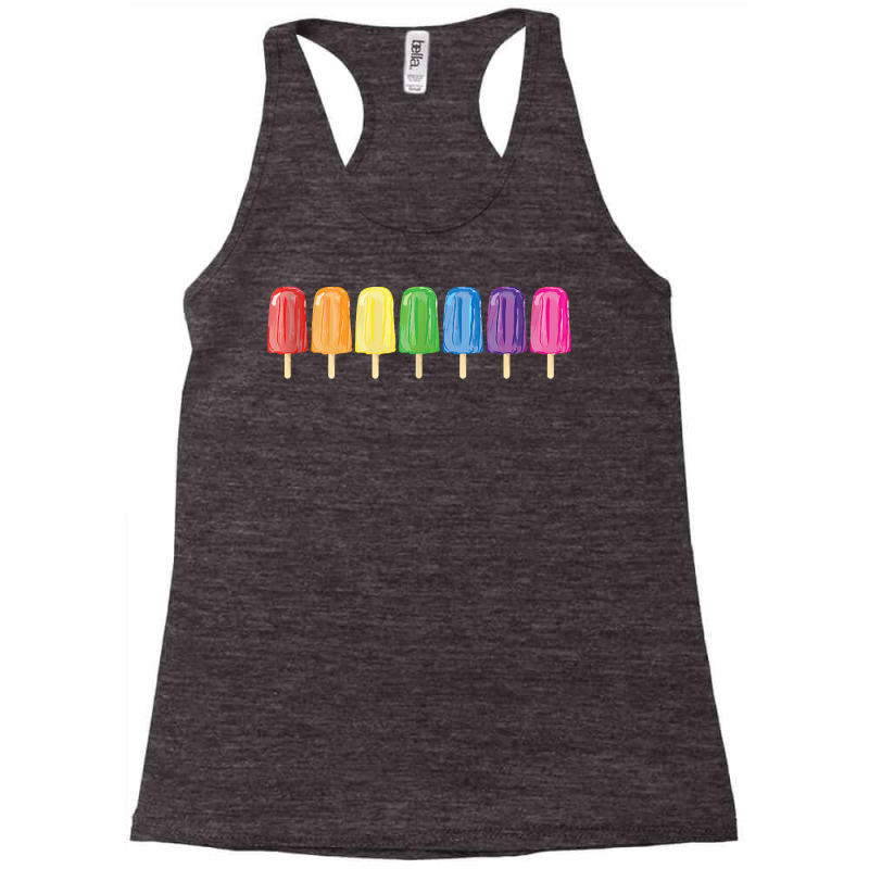 Gay Pride Parade Lgbtqia Rainbow Popsicles Tank Top Racerback Tank by naythendeters2000 | Artistshot