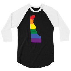 delaware rainbow flag 3/4 Sleeve Shirt | Artistshot