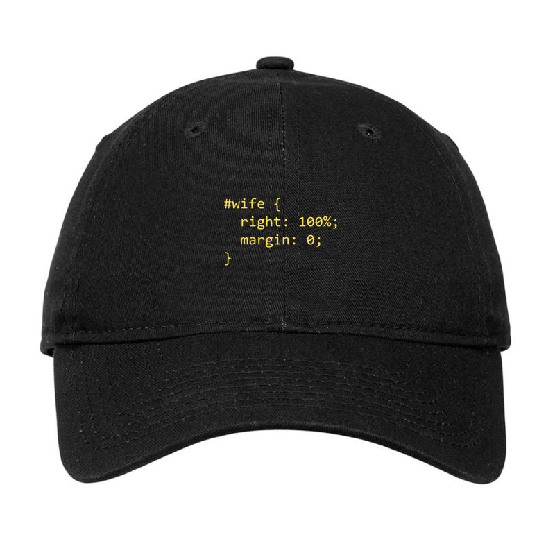 Funny Programming Wife Right Margin Adjustable Cap by nashruna | Artistshot