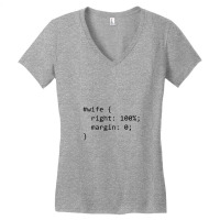 Funny Programming Wife Right Margin Women's V-neck T-shirt | Artistshot