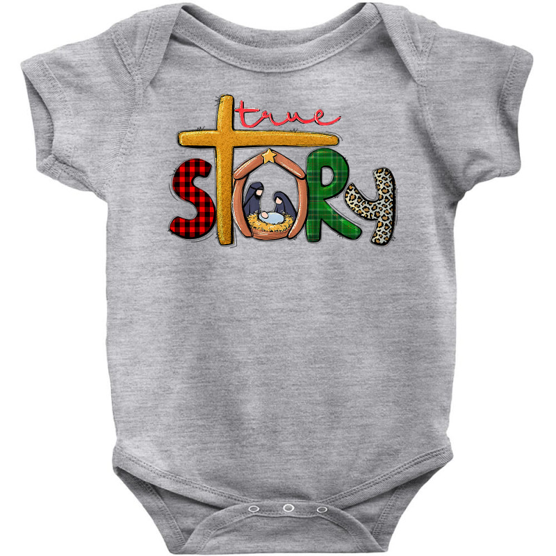 True Story Christmas Manger Nativity Scene Buffalo Plaid T Shirt Baby Bodysuit by jermonmccline | Artistshot