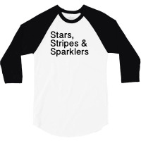 Stars, Stripes And Sparklers 4th Of July 3/4 Sleeve Shirt | Artistshot
