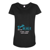 Retro 80s Double Deuce Roadhouse Maternity Scoop Neck T-shirt | Artistshot