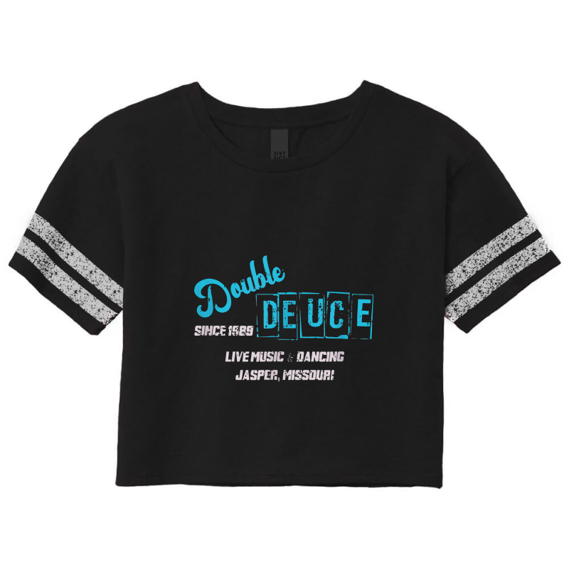 Retro 80s Double Deuce Roadhouse Scorecard Crop Tee by zuzumanin | Artistshot