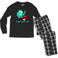 I Want To Kill You Cyan Men's Long Sleeve Pajama Set | Artistshot