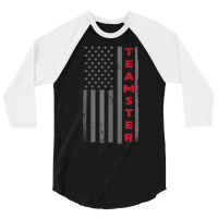 Teamster American Flag Patriotic Truck Driver Us Trucking Tank Top 3/4 Sleeve Shirt | Artistshot