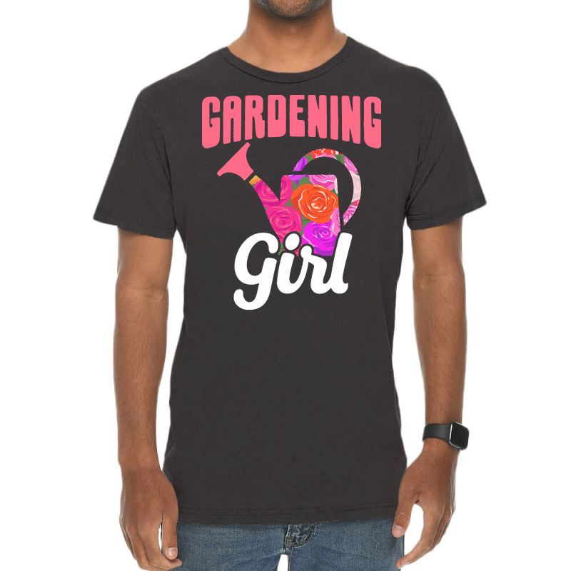 Gardener T  Shirt Gardening Girl Watering Can Nature Plants Flowers Ga Vintage T-shirt | Artistshot