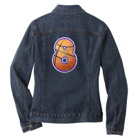 Baskettball Player Number  Eight Ladies Denim Jacket | Artistshot