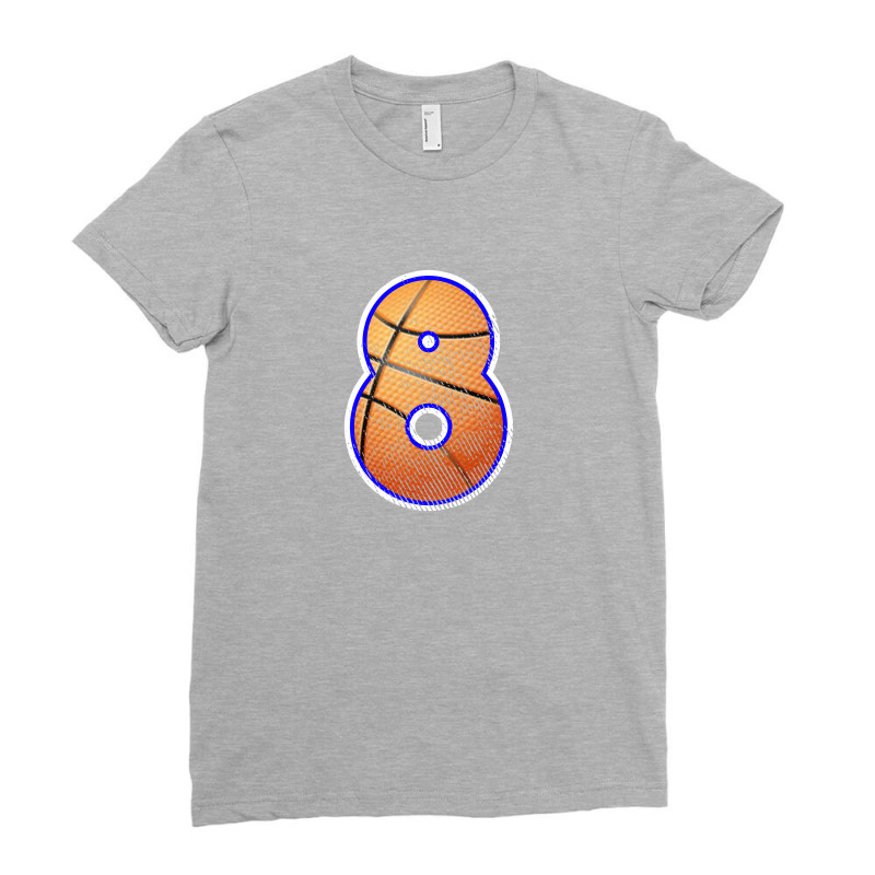 Baskettball Player Number  Eight Ladies Fitted T-Shirt by autlu2024 | Artistshot