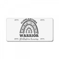 Womens Glioblastoma Warrior Glioblastoma Awareness Rainbow V Neck T Sh License Plate | Artistshot