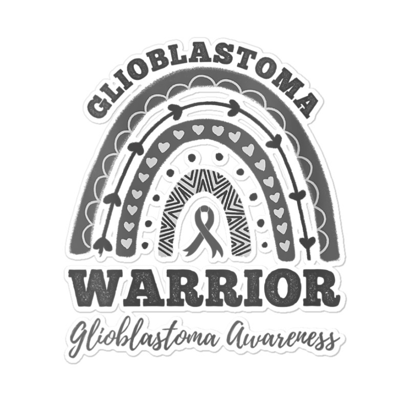 Womens Glioblastoma Warrior Glioblastoma Awareness Rainbow V Neck T Sh Sticker | Artistshot