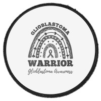 Womens Glioblastoma Warrior Glioblastoma Awareness Rainbow V Neck T Sh Round Patch | Artistshot