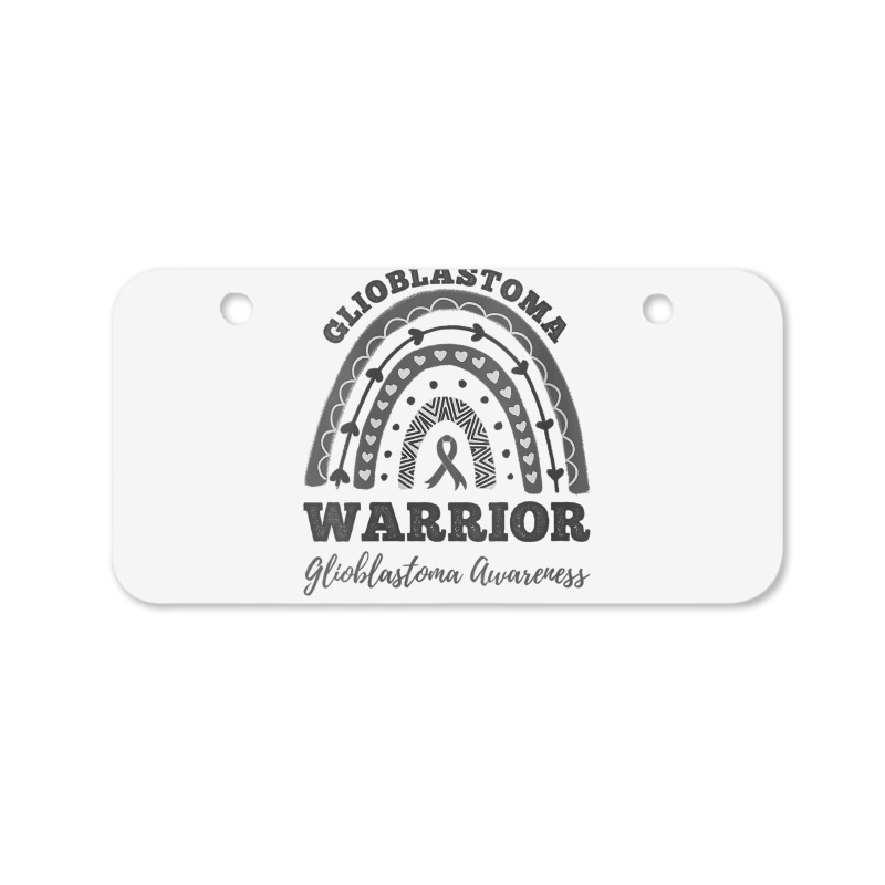 Womens Glioblastoma Warrior Glioblastoma Awareness Rainbow V Neck T Sh Bicycle License Plate | Artistshot