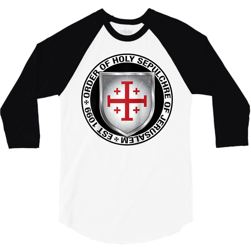 Order Of The Holy Sepulchre Of Jerusalem Shield Raglan Baseball Tee 3/4 Sleeve Shirt | Artistshot