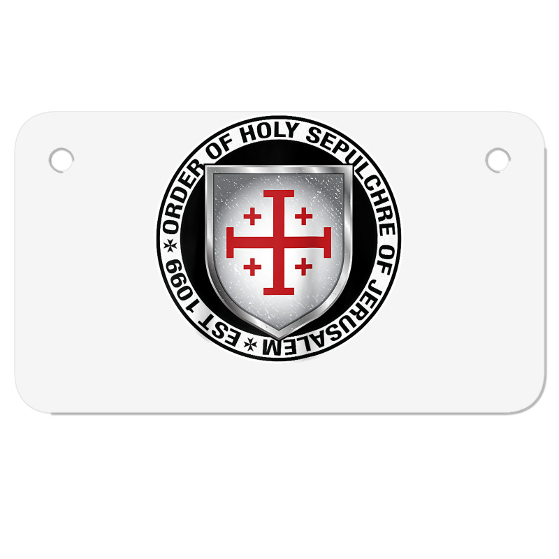 Order Of The Holy Sepulchre Of Jerusalem Shield Raglan Baseball Tee Motorcycle License Plate | Artistshot