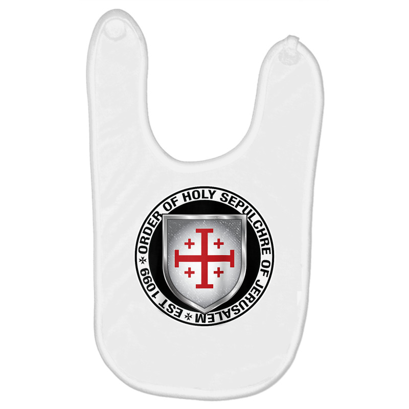 Order Of The Holy Sepulchre Of Jerusalem Shield Raglan Baseball Tee Baby Bibs | Artistshot