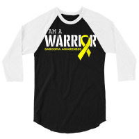 Womens I Am A Warrior Ewings Sarcoma Cancer Awareness Month Support V 3/4 Sleeve Shirt | Artistshot