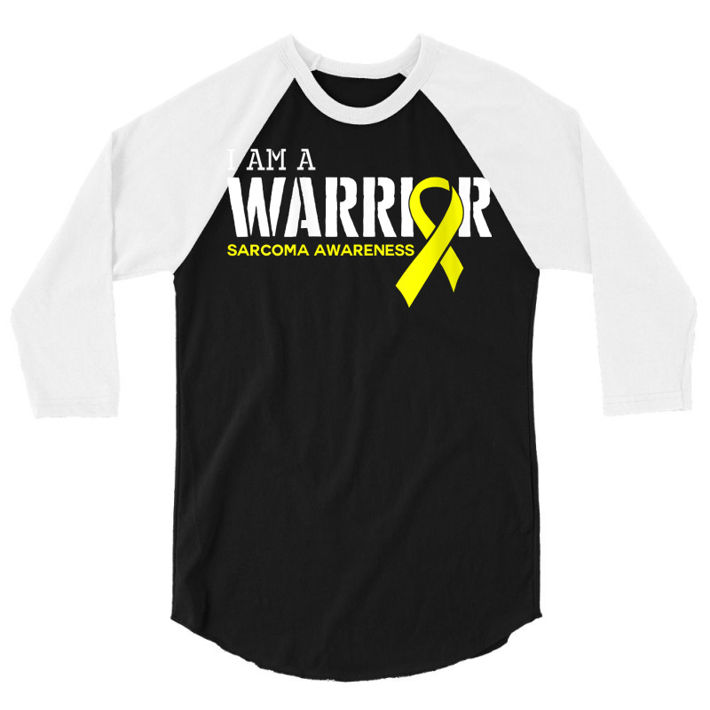 Womens I Am A Warrior Ewings Sarcoma Cancer Awareness Month Support V 3/4 Sleeve Shirt | Artistshot