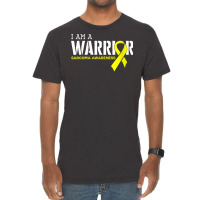 Womens I Am A Warrior Ewings Sarcoma Cancer Awareness Month Support V Vintage T-shirt | Artistshot