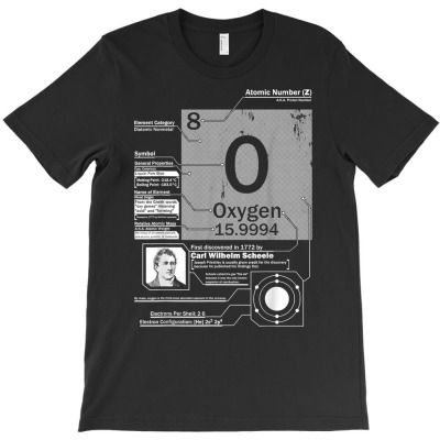 Oxygen (o) Element  Atomic Number 8 Science T Shirt T-shirt Designed By Dinyolani