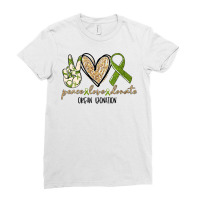 Womens Organ Donation Peace, Love, Donate, Give Someone Life Donate V Ladies Fitted T-shirt | Artistshot