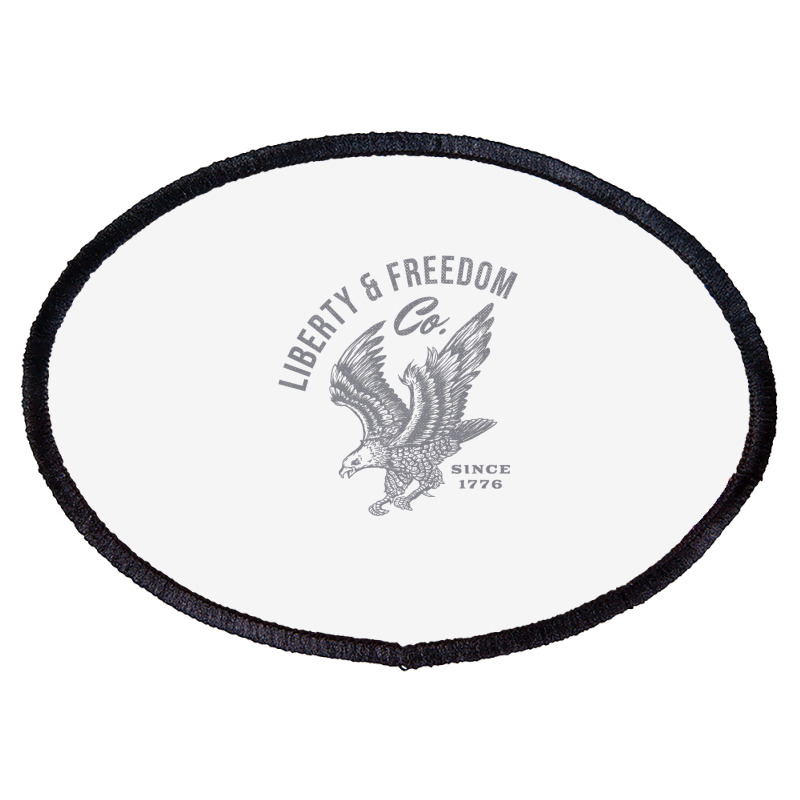 Patriotic Bald Eagle For 4th Of July Premium T Shirt Oval Patch | Artistshot