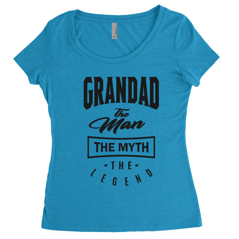 Grandad The Myth The Legend Women's Triblend Scoop T-shirt | Artistshot