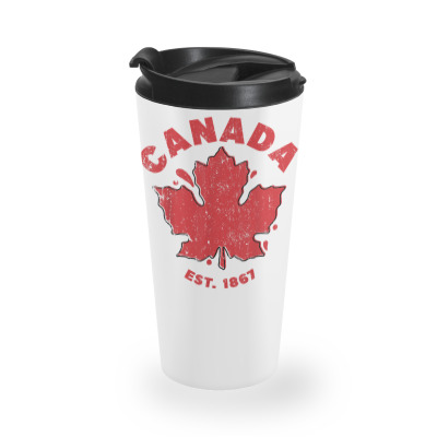 Canadian Maple Leaf Heart Flag   Canada 155 Years T Shirt Travel Mug Designed By Moniqjayd