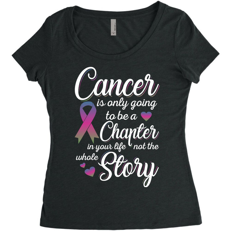 Breast Cancer Metastatic Breast Cancer Cancer Is Only A Chapter Of My Women's Triblend Scoop T-shirt by offensejuggler | Artistshot