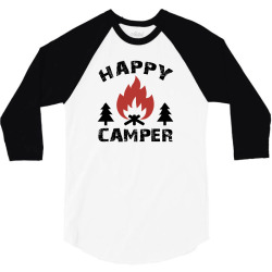 happy camper 3/4 Sleeve Shirt | Artistshot