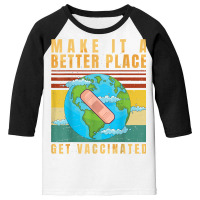 Vaccinated   Vaccine   Pro Vaccination   Immunization   T Shirt Youth 3/4 Sleeve | Artistshot