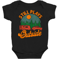 Camping Still Plays Outside Caravan Rv Trailer Tank Top Baby Bodysuit | Artistshot