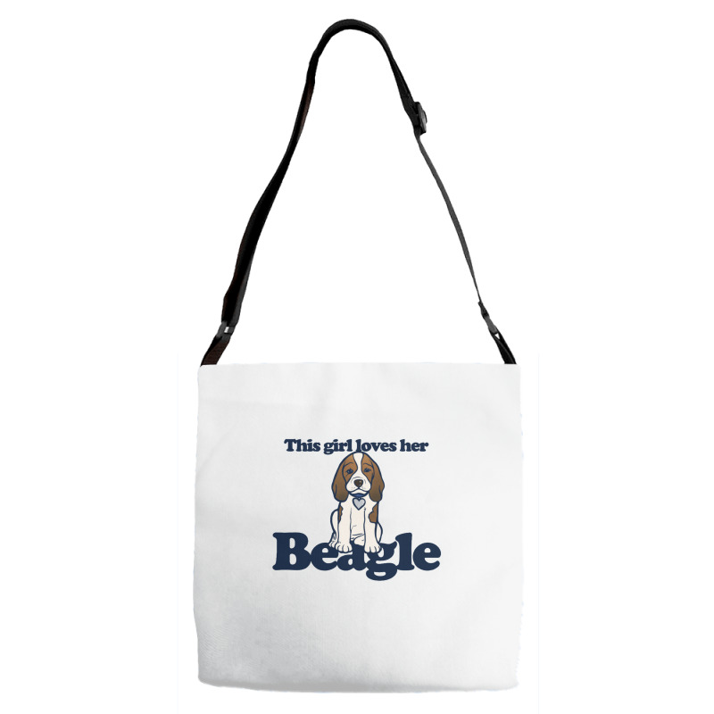 This Girl Loves Her Beagle Adjustable Strap Totes | Artistshot