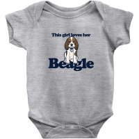 This Girl Loves Her Beagle Baby Bodysuit | Artistshot