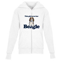 This Girl Loves Her Beagle Youth Zipper Hoodie | Artistshot