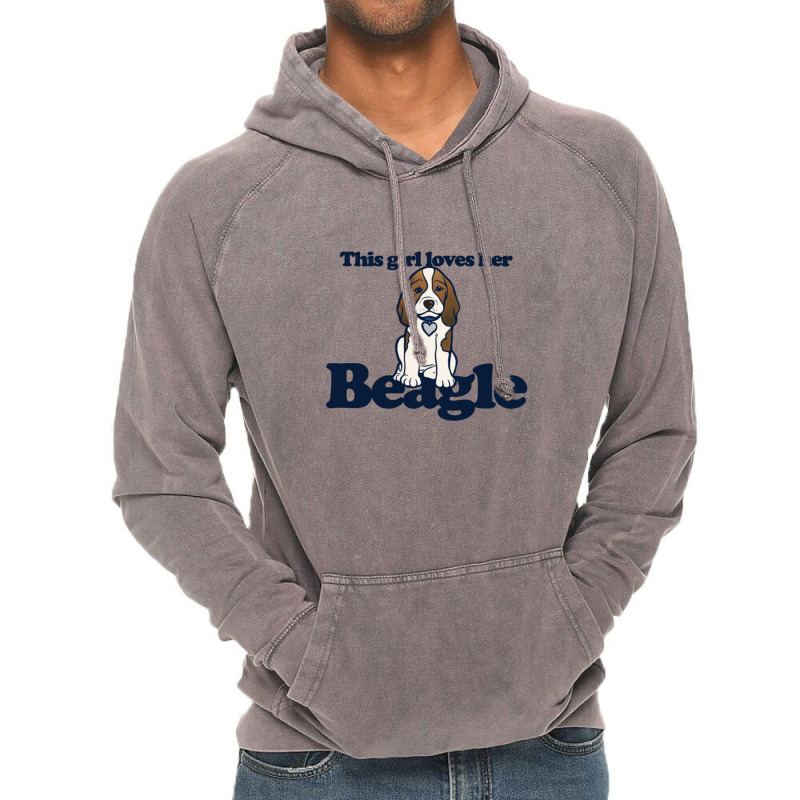 This Girl Loves Her Beagle Vintage Hoodie | Artistshot