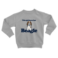 This Girl Loves Her Beagle Toddler Sweatshirt | Artistshot