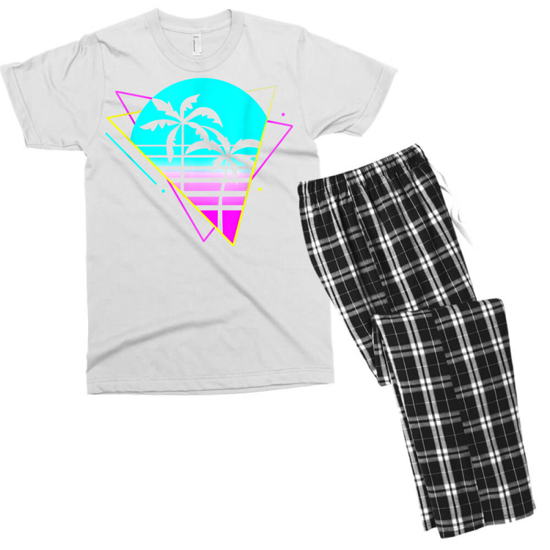 Vaporwave Aesthetic. Vintage Palm Paradise. Retro Palm Tree T Shirt Men's T-shirt Pajama Set by saldeenshakir | Artistshot