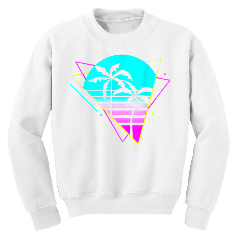 Vaporwave Aesthetic. Vintage Palm Paradise. Retro Palm Tree T Shirt Youth Sweatshirt by saldeenshakir | Artistshot