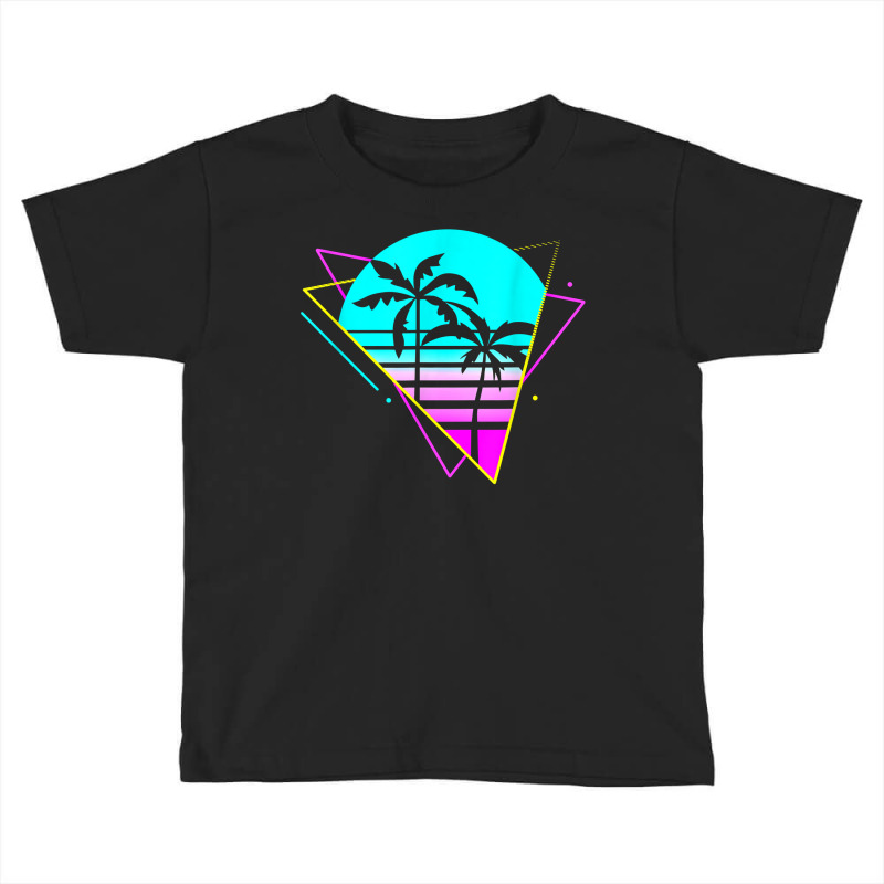 Vaporwave Aesthetic. Vintage Palm Paradise. Retro Palm Tree T Shirt Toddler T-shirt by saldeenshakir | Artistshot