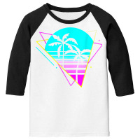 Vaporwave Aesthetic. Vintage Palm Paradise. Retro Palm Tree T Shirt Youth 3/4 Sleeve | Artistshot