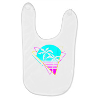 Vaporwave Aesthetic. Vintage Palm Paradise. Retro Palm Tree T Shirt Baby Bibs | Artistshot