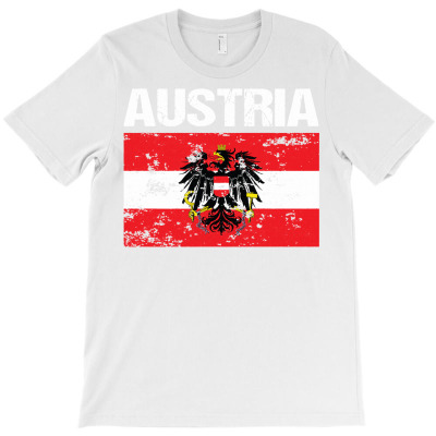 Austrian Flag Austria Vienna Eagle Long Sleeve T Shirt T-shirt Designed By Marsh0545