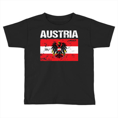 Austrian Flag Austria Vienna Eagle Long Sleeve T Shirt Toddler T-shirt Designed By Marsh0545